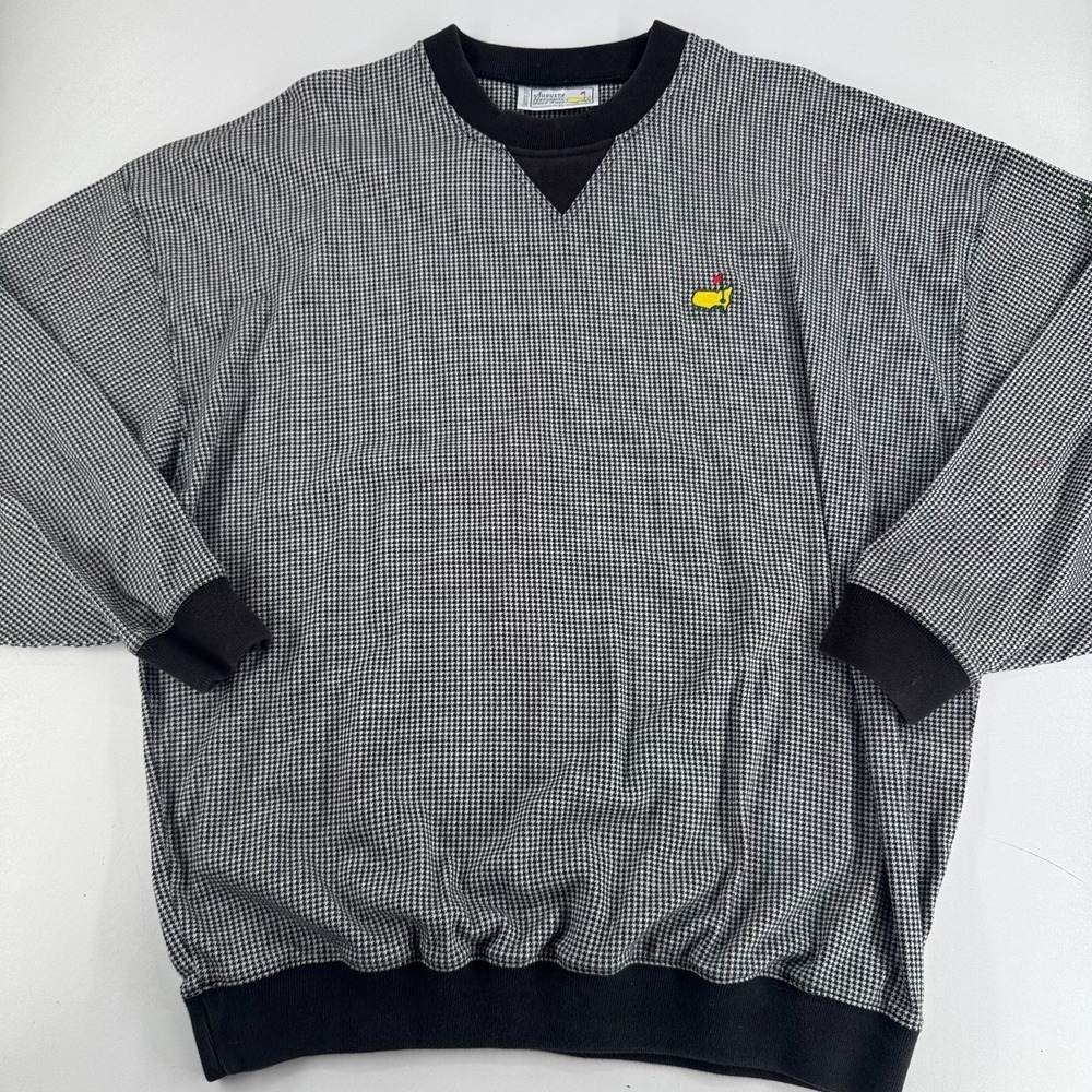 Slazenger Black & White Patterned Sweatshirt with Yellow Logo